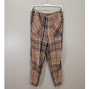 Aerie Soft Gauze Joggers GrandpaCore CottageCore Lounge Cozy Plaid - Size M